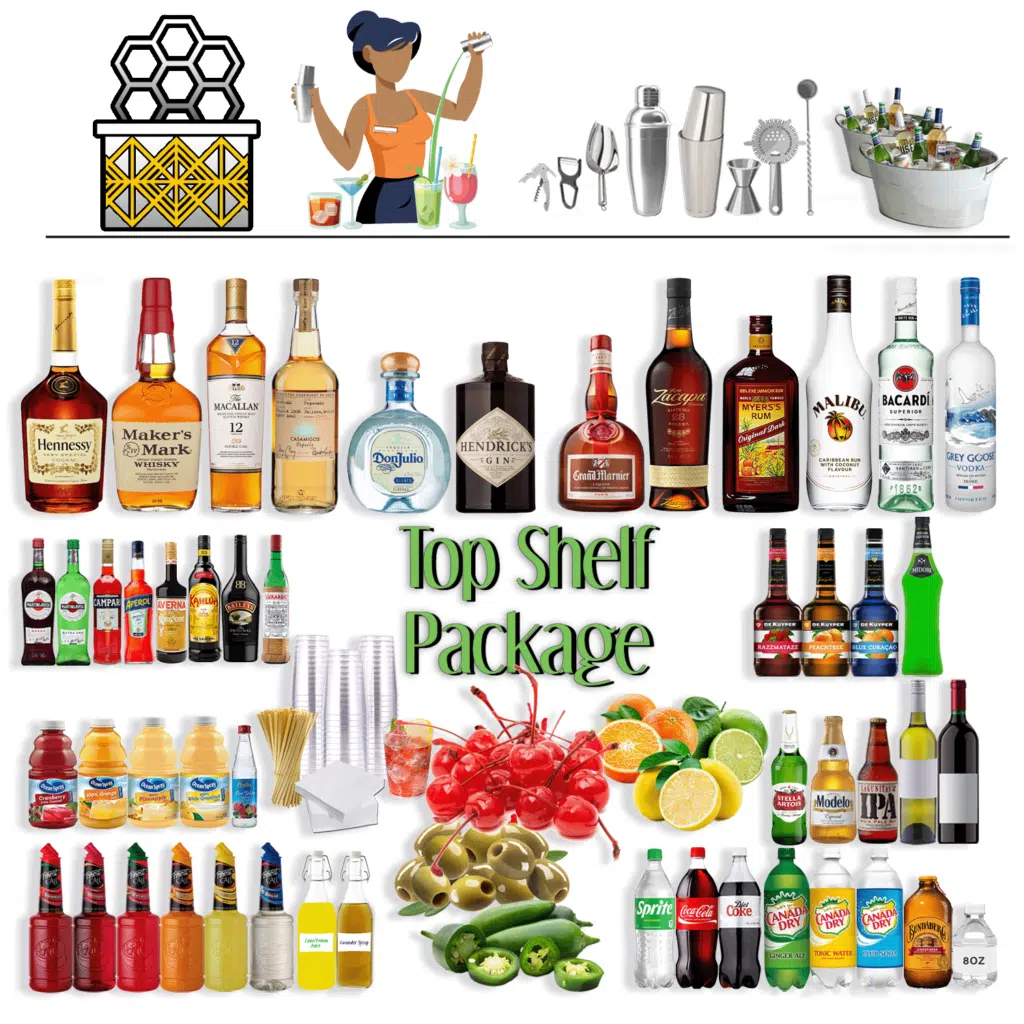 Top Shelf Package - open bar package